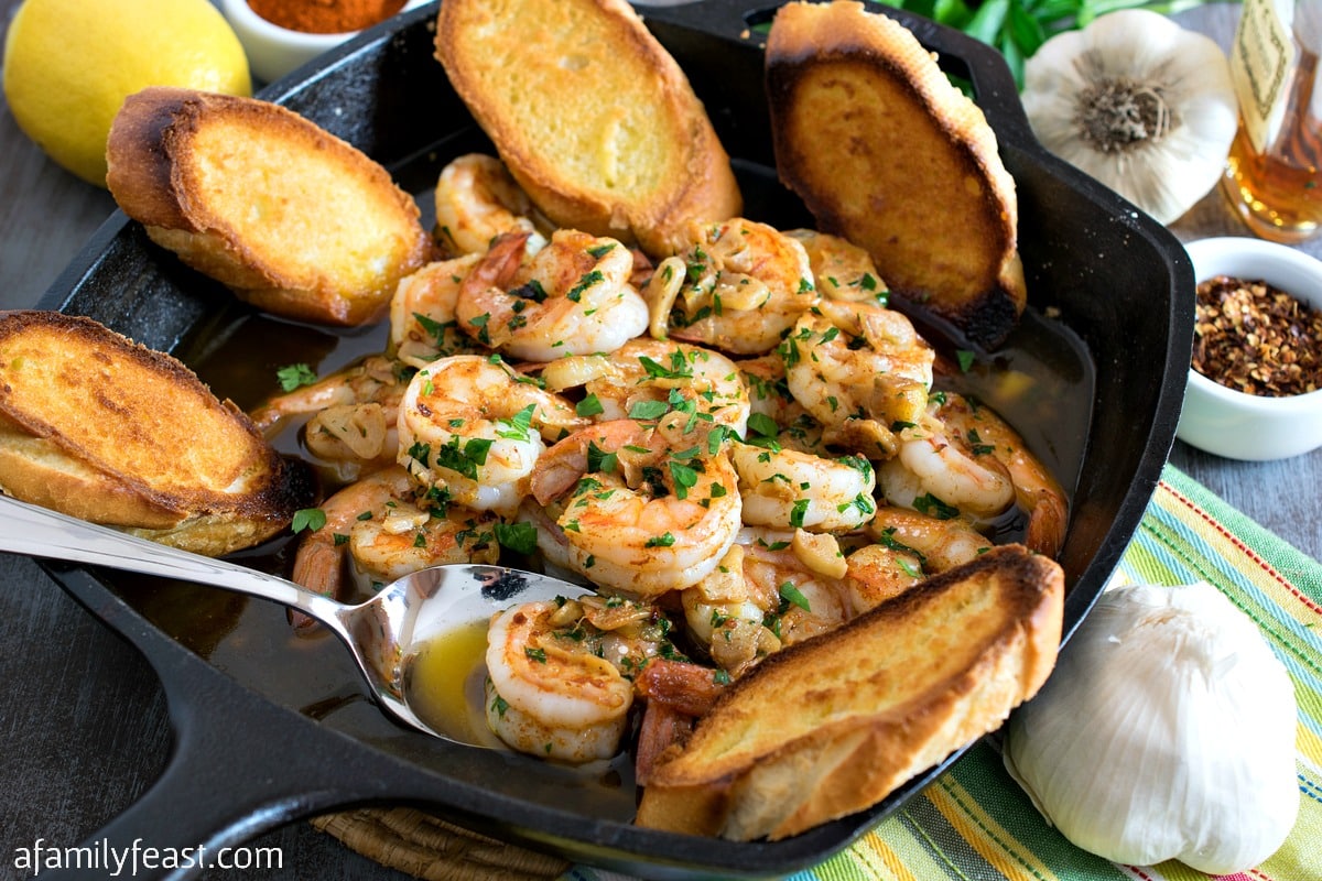 Spanish-Style Garlic Shrimp (Gambas al Ajillo) - A Family Feast