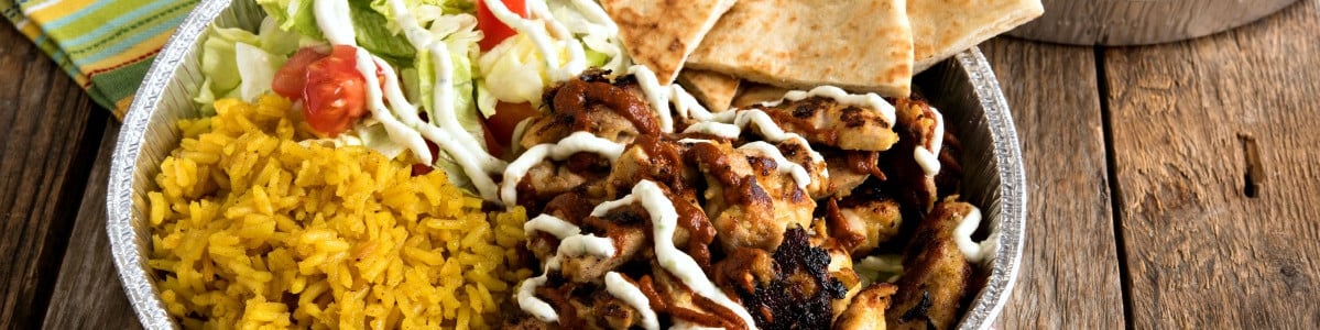 Halal Cart-Style Chicken and Rice with White Sauce