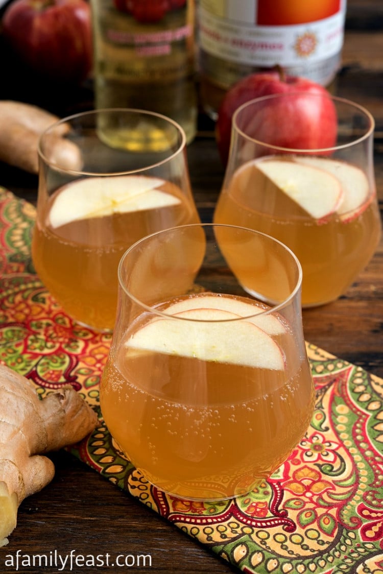 Apple Ginger Kombucha Cocktail A Family Feast®