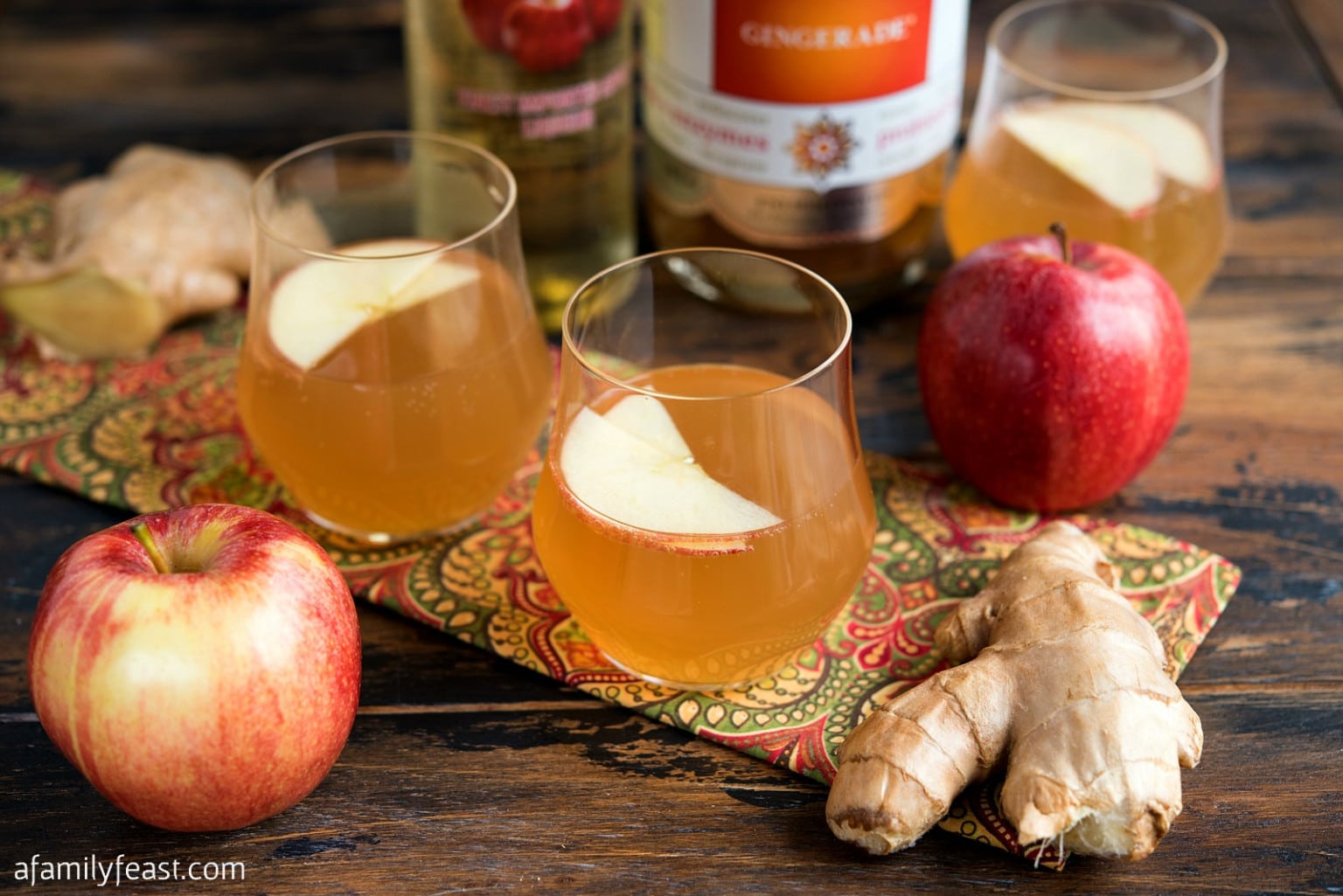 Apple Ginger Kombucha Cocktail A Family Feast®