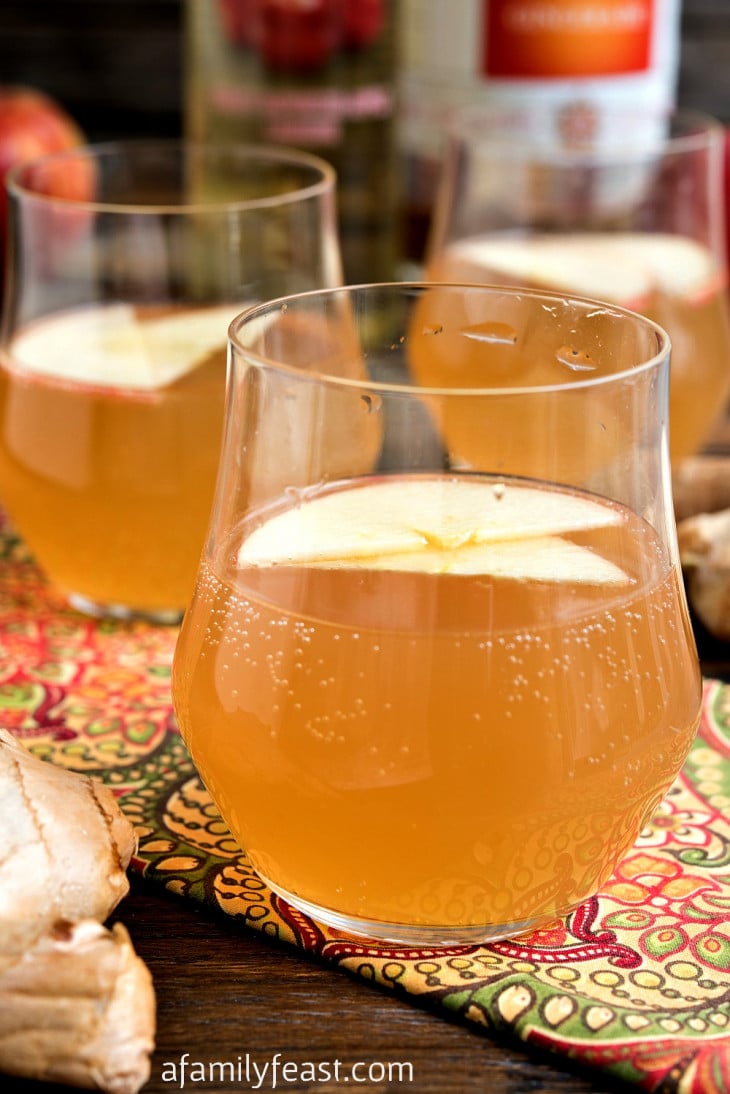 Apple Ginger Kombucha Cocktail A Family Feast®