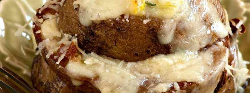 Sliced Potatoes with Herbs and Cheese