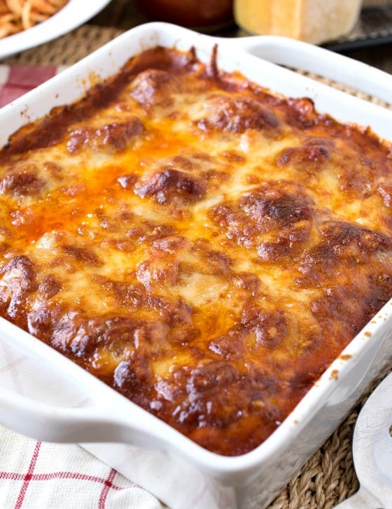 Baked Meatball Parmesan
