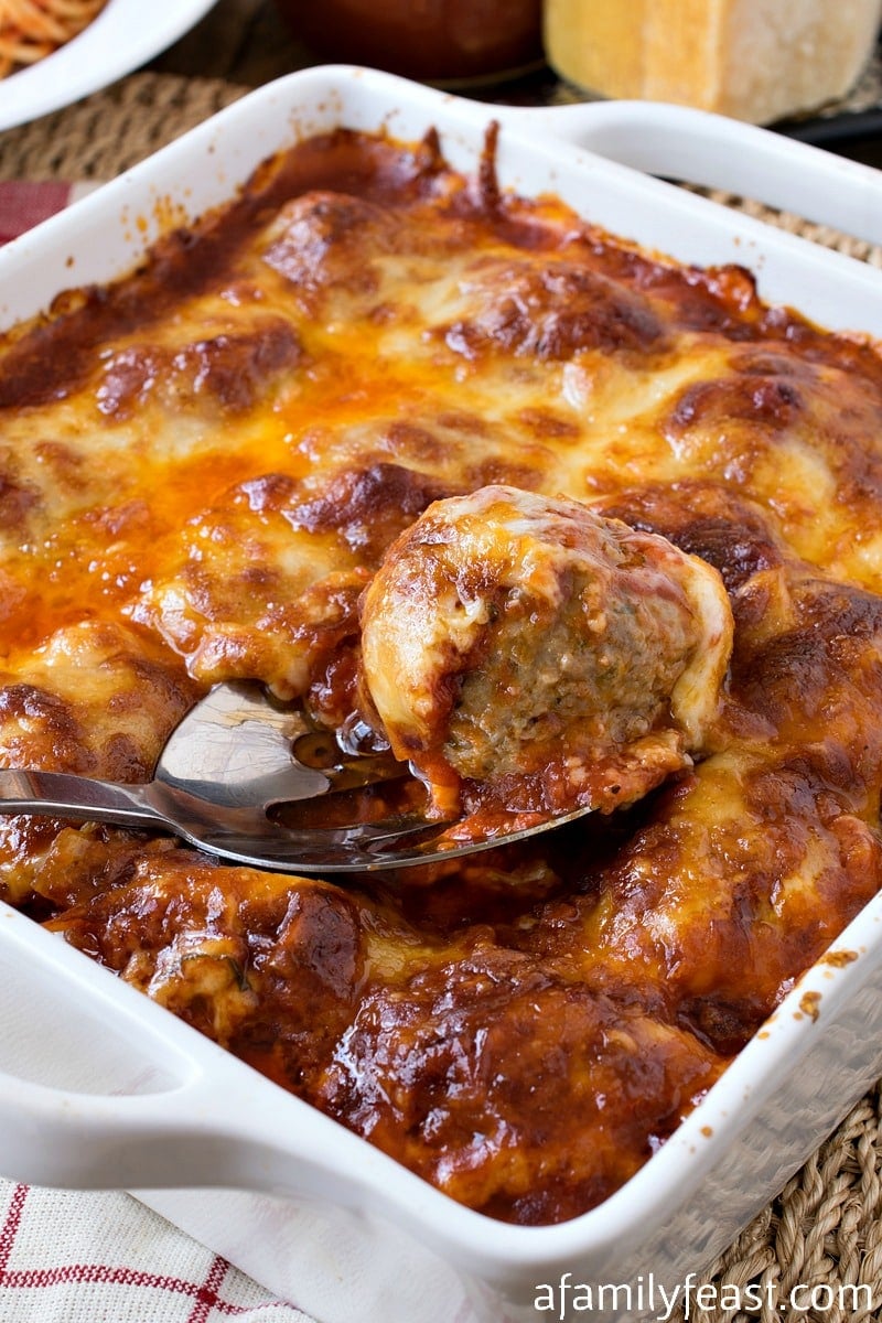 Baked Meatball Parmesan