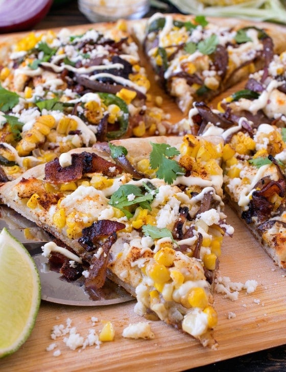 Mexican Street Corn Bacon Pizza