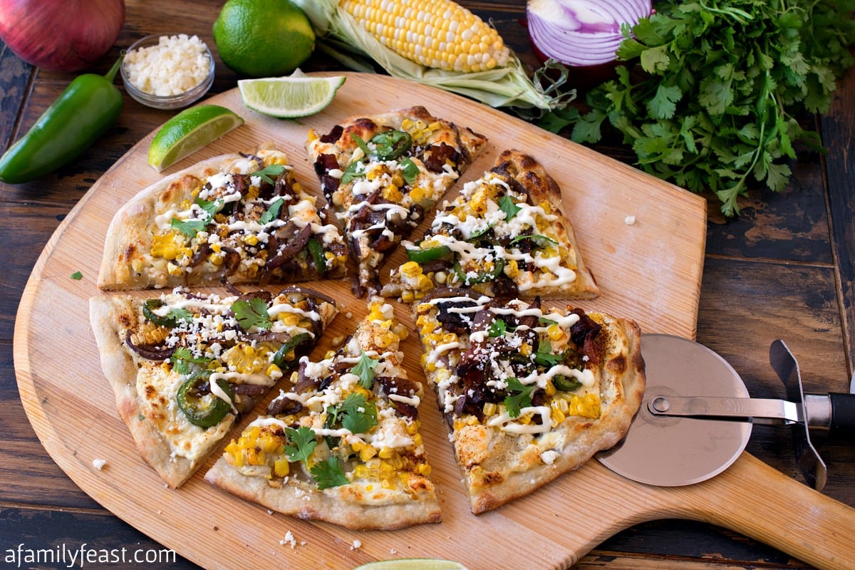 Mexican Street Corn Bacon Pizza