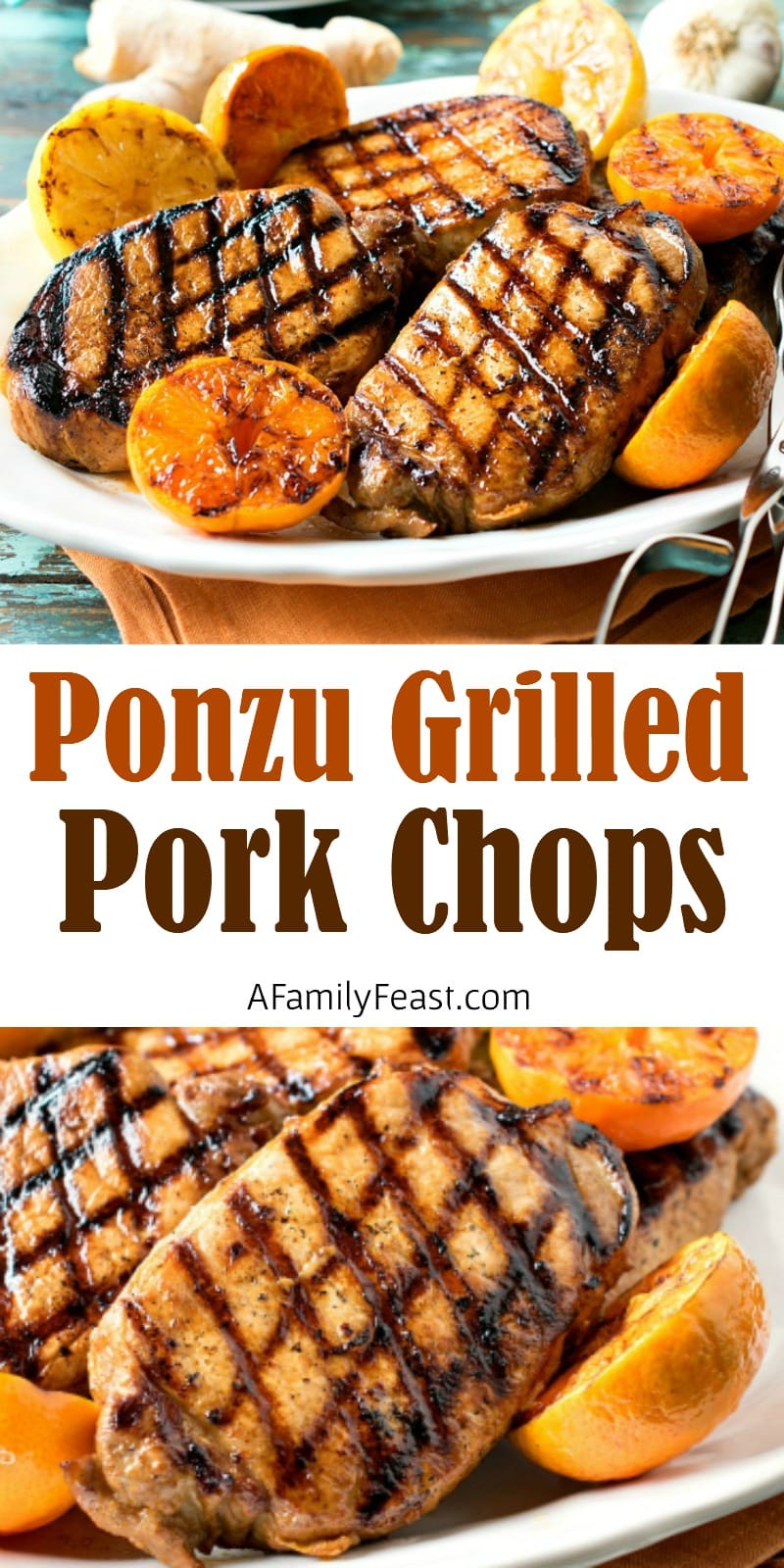 Ponzu Grilled Pork Chops 