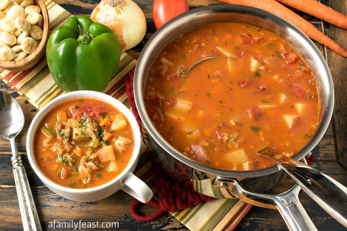 Manhattan Clam Chowder - A Family Feast