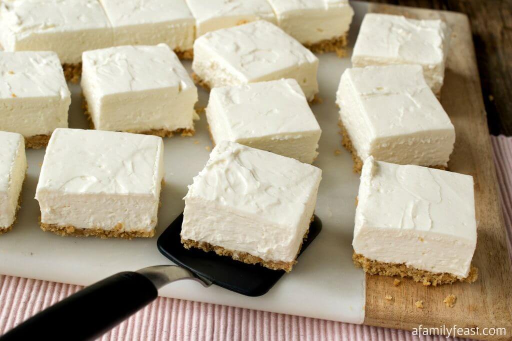 NoBake Greek Yogurt Cheesecake Squares A Family Feast®