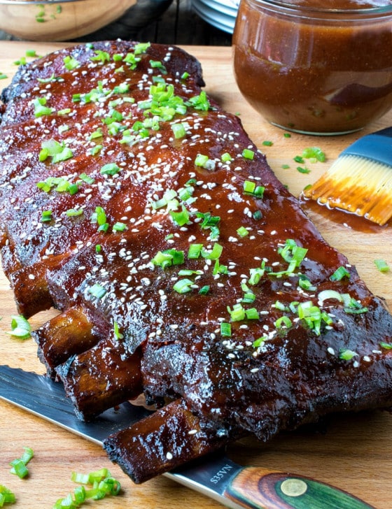 Sweet and Spicy Smoked Pork Ribs - A Family Feast
