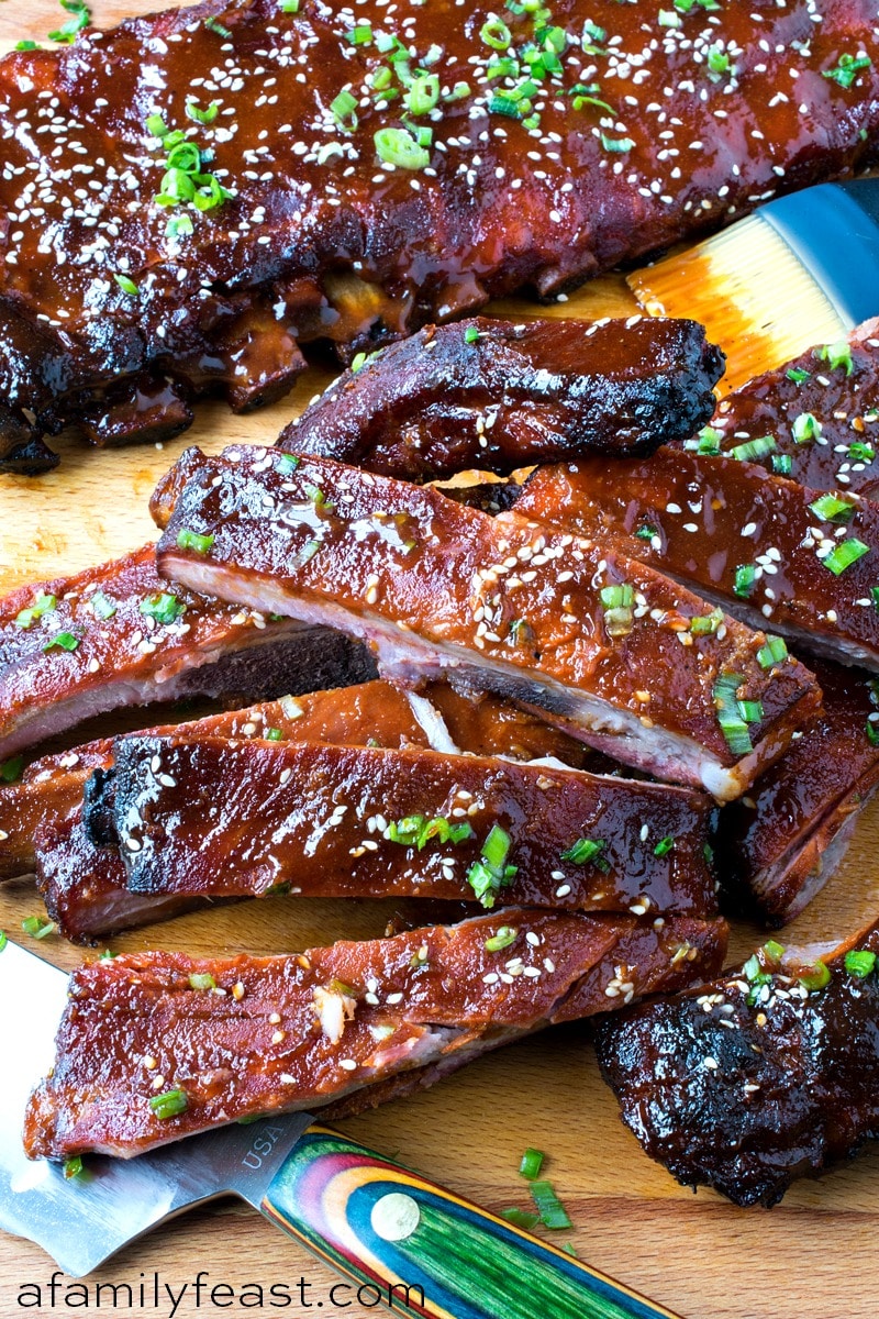Sweet and Spicy Smoked Pork Ribs 