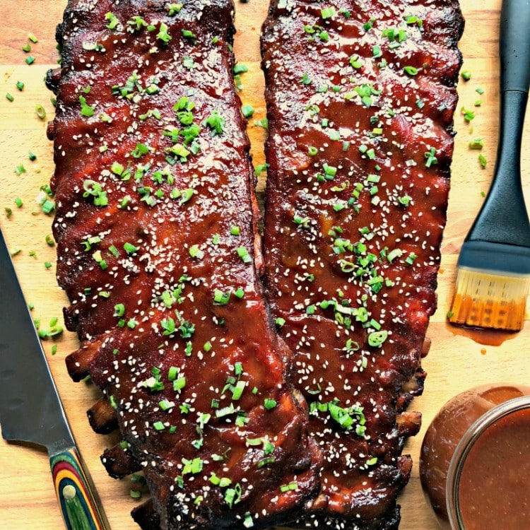 Sweet and Spicy Smoked Pork Ribs