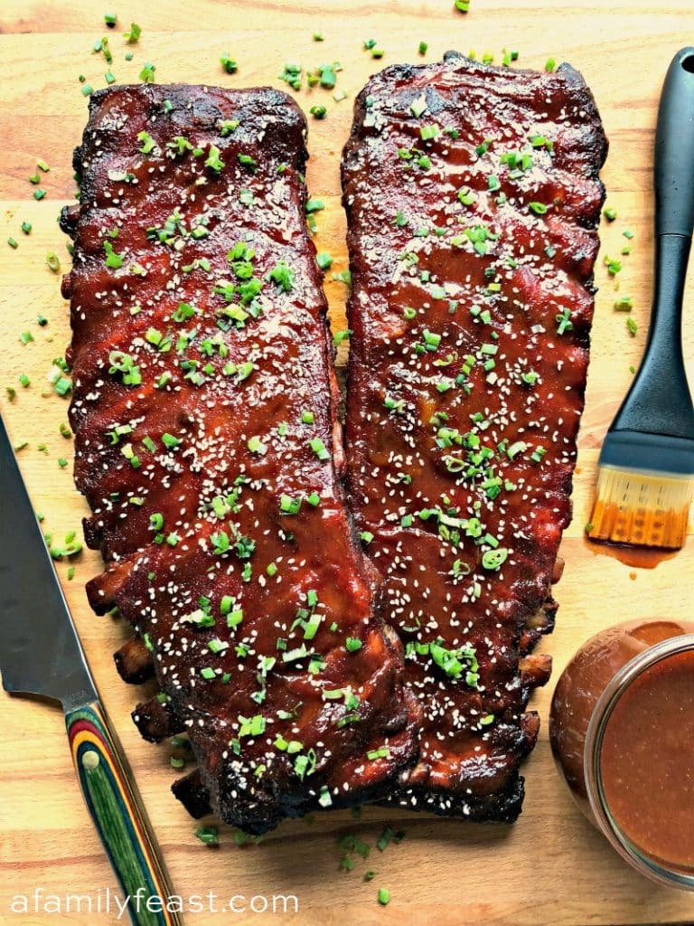 Sweet and Spicy Smoked Pork Ribs A Family Feast®