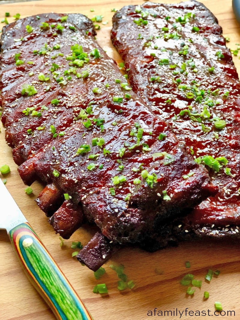 Sweet and Spicy Smoked Pork Ribs