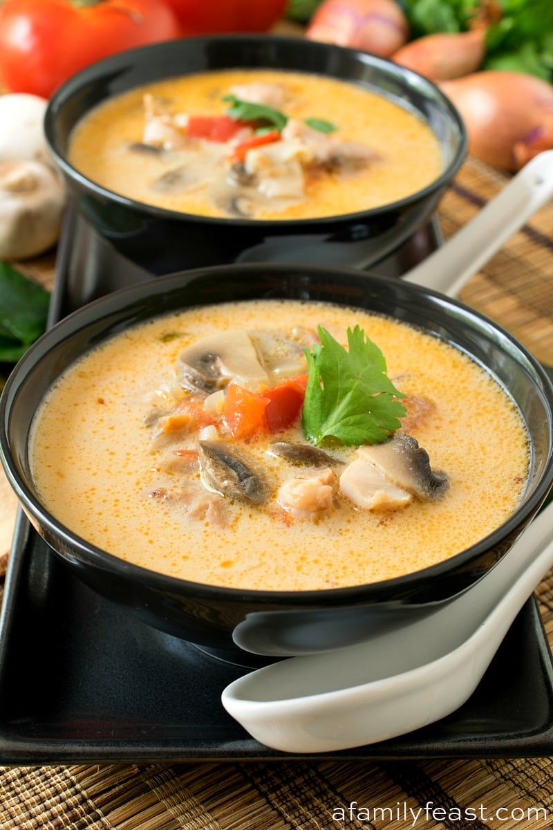 Thai Coconut Chicken Soup - A Family Feast®