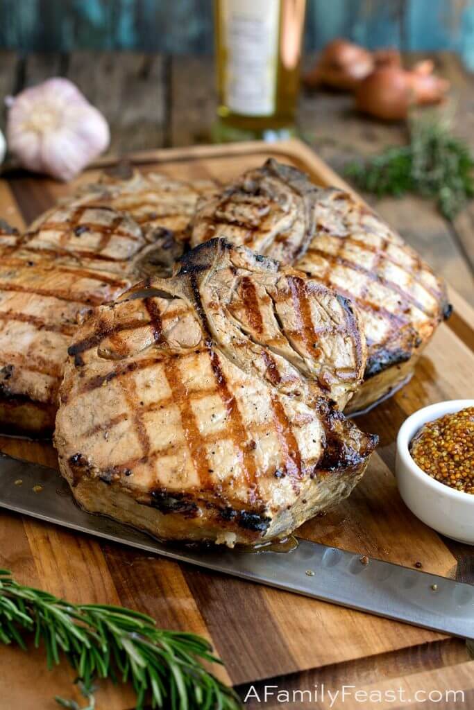Grilled Porterhouse Pork Chops A Family Feast®