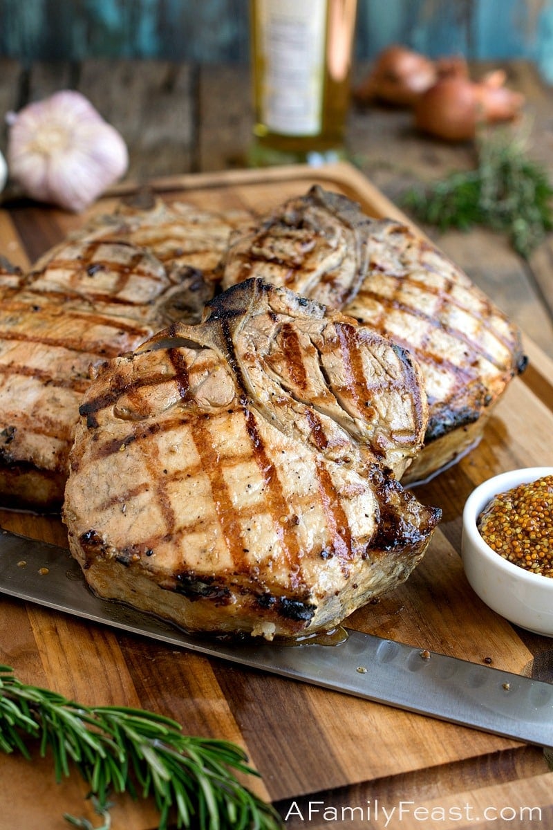 Grilled Porterhouse Pork Chops 