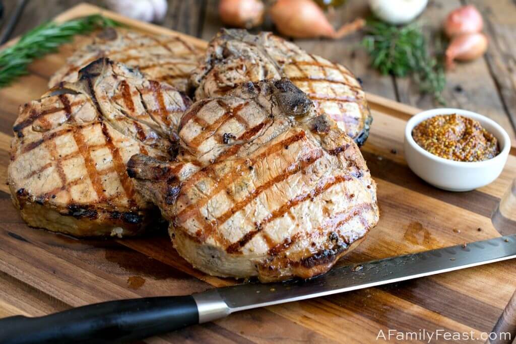 Grilled Porterhouse Pork Chops A Family Feast®