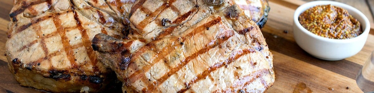Grilled Porterhouse Pork Chops -