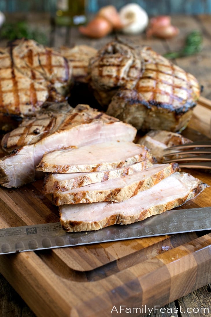 Grilled Porterhouse Pork Chops A Family Feast®