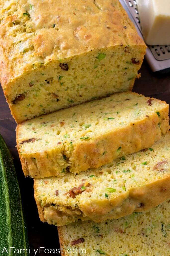 Cheesy Bacon Zucchini Bread A Family Feast®