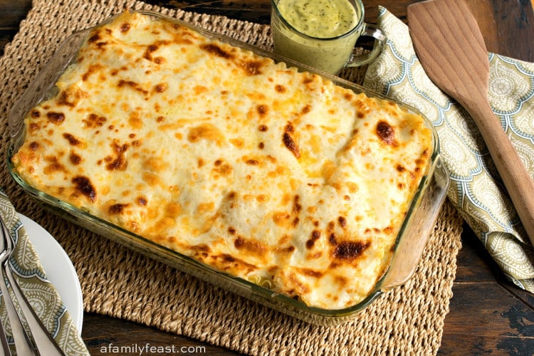Chicken Lasagna with Pesto Cream Sauce A Family Feast®