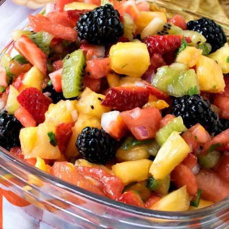 Fruit Salsa with Lime Tortilla Chips