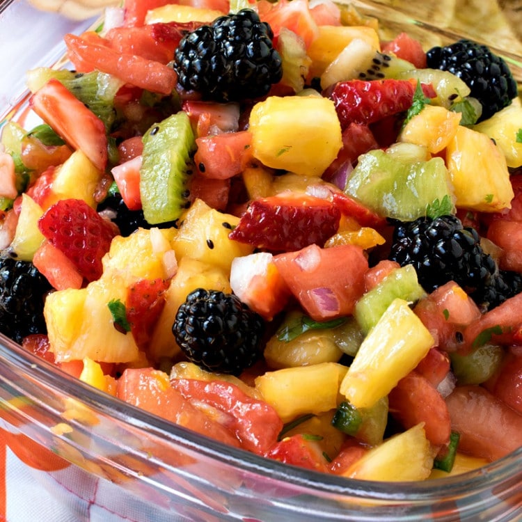 Fruit Salsa with Lime Tortilla Chips