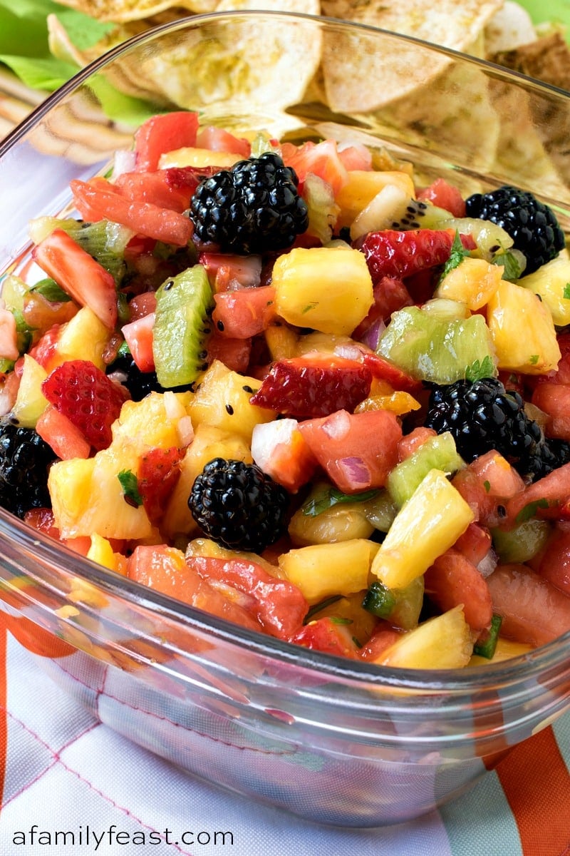 Fruit Salsa with Lime Tortilla Chips