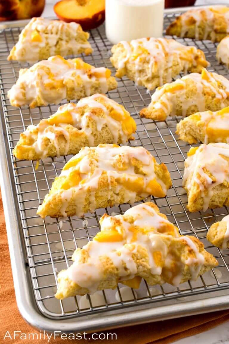 Peaches & Cream Scones - A Family Feast