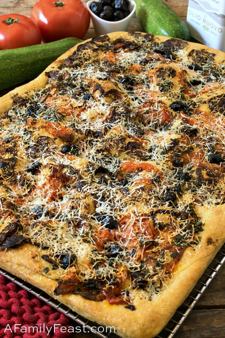 Tomato Zucchini Focaccia A Family Feast®