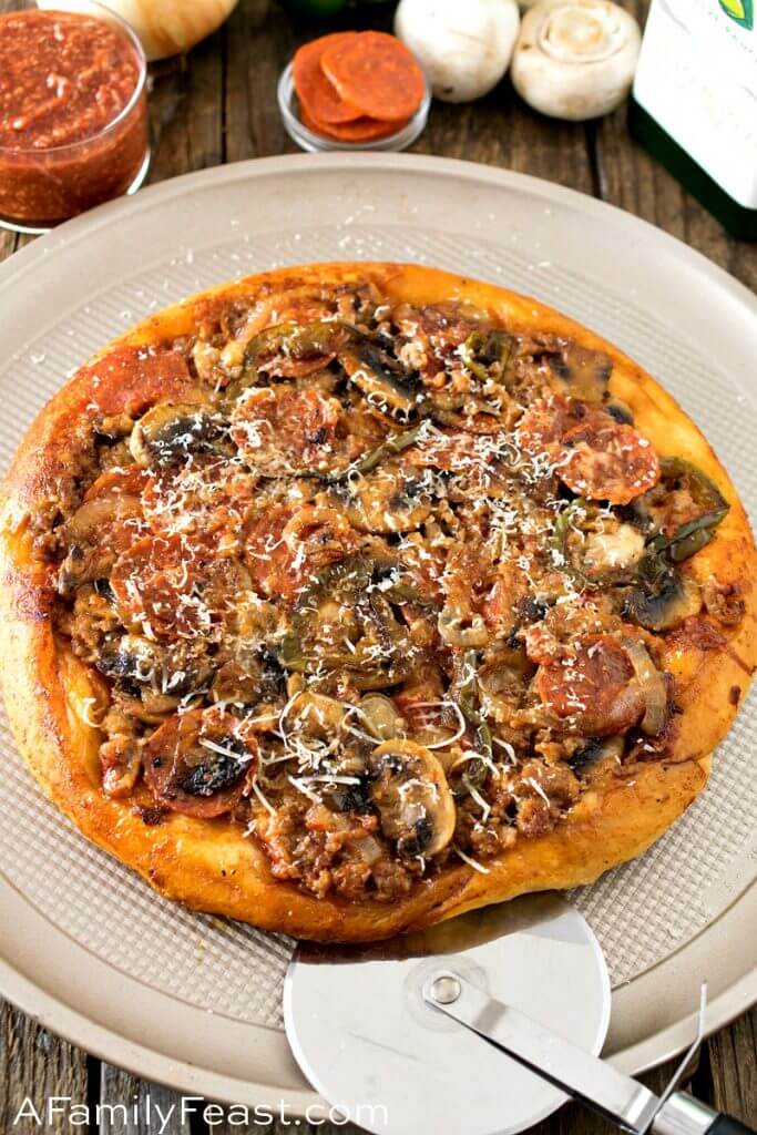 UpsideDown DeepDish Skillet Pizza A Family Feast®