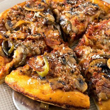 Upside-Down Deep-Dish Skillet Pizza