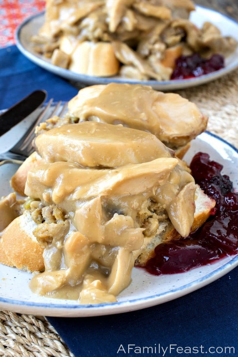 Hot Turkey and Stuffing Sandwich