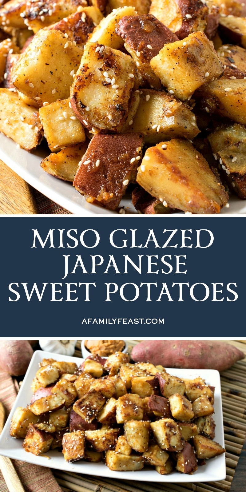 Miso Glazed Japanese Sweet Potatoes