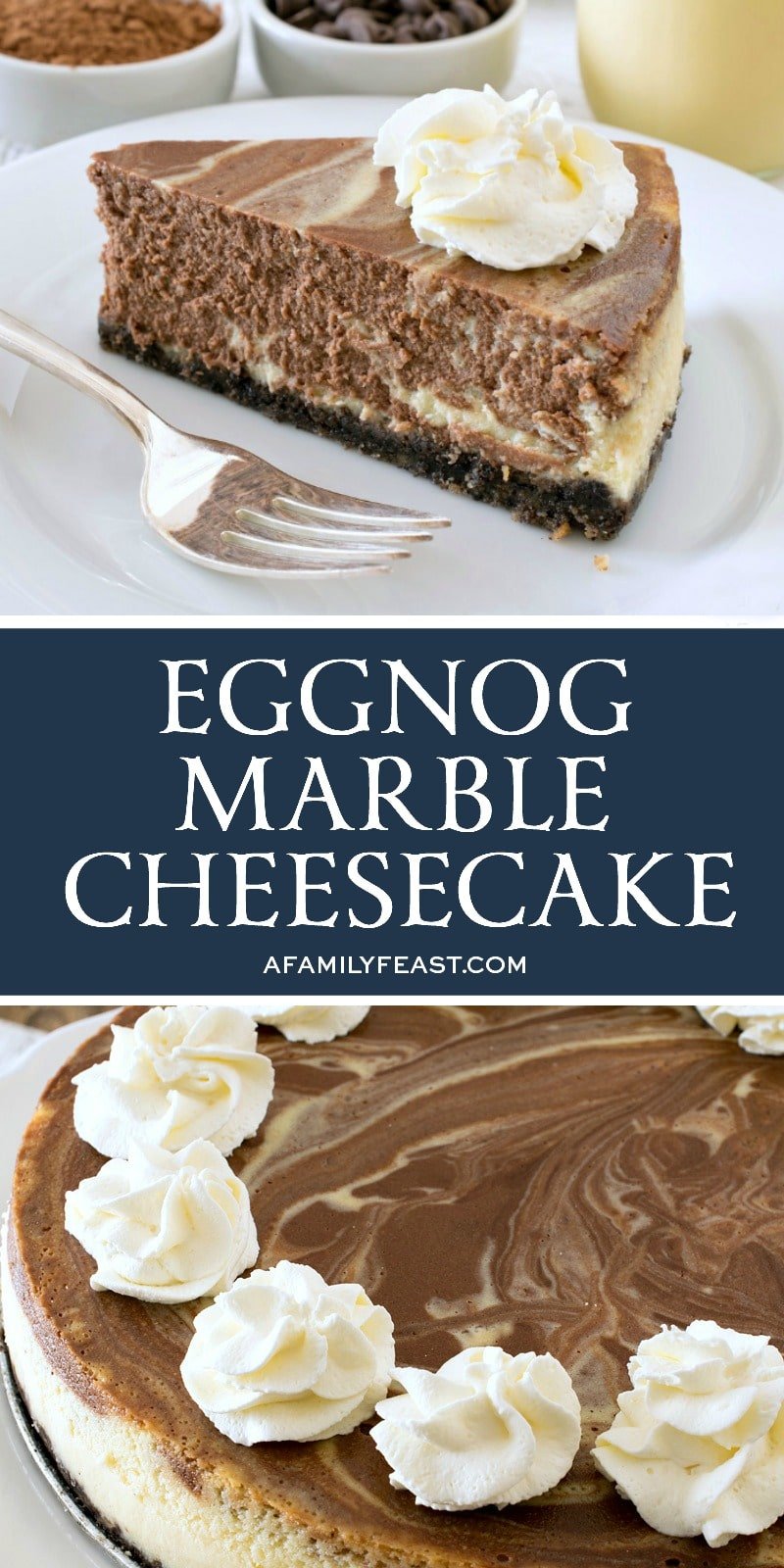 Eggnog Marble Cheesecake 
