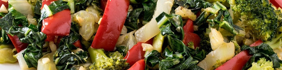 Stir-Fry Bok Choy with Red Pepper and Broccoli