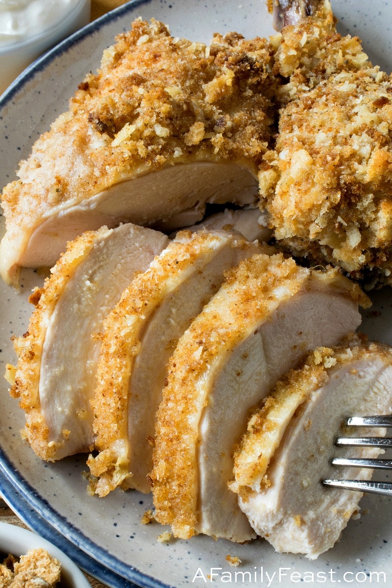 Stuffing Crusted Baked Chicken 