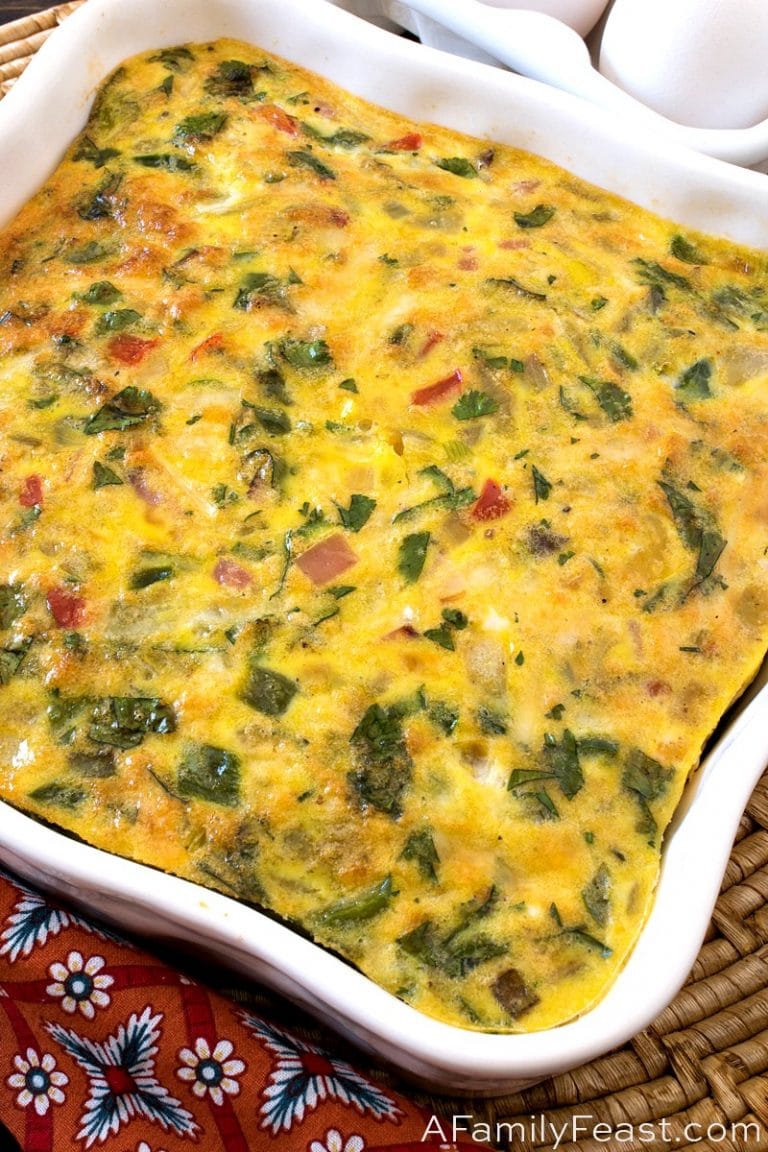 Baked Western Omelet {Keto, LowCarb} A Family Feast®