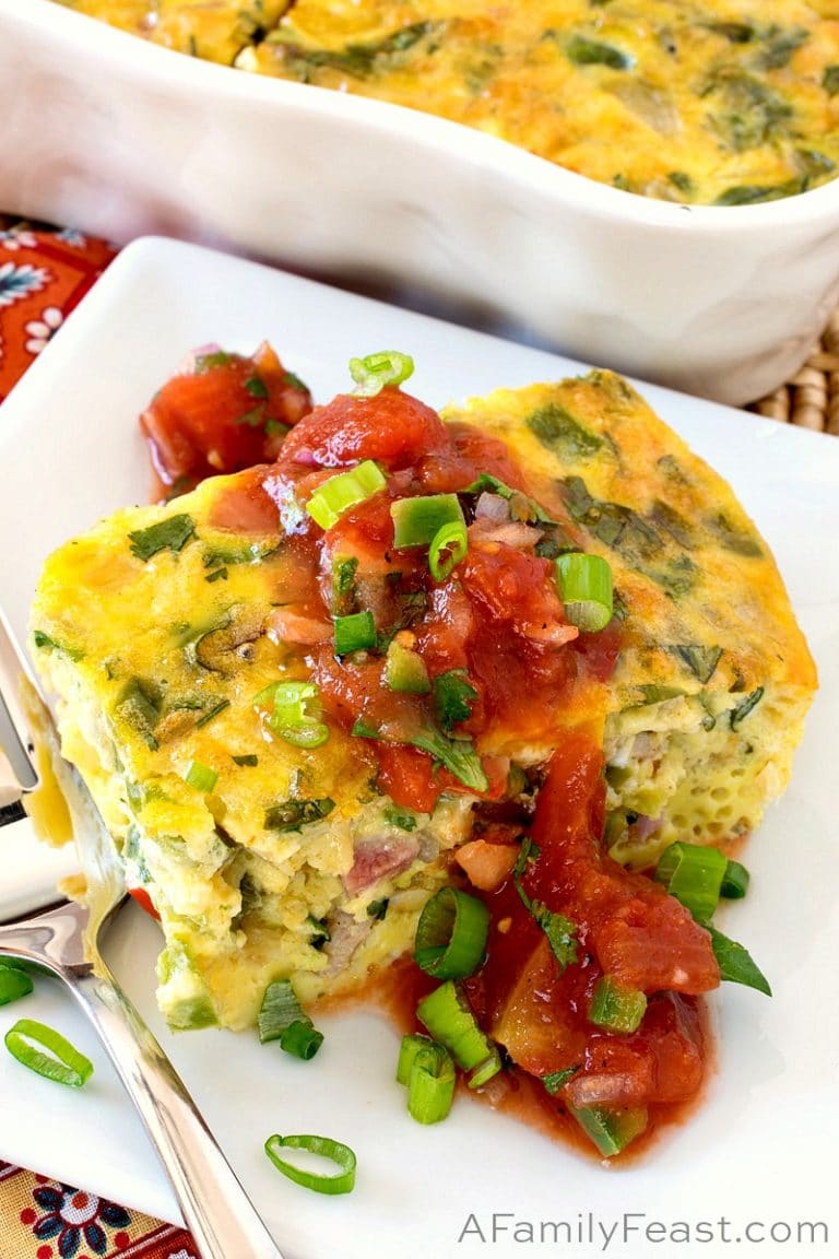 Baked Western Omelet {Keto, LowCarb} A Family Feast®