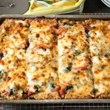 Keto Sheet Pan Pizza with Sausage Crust-image