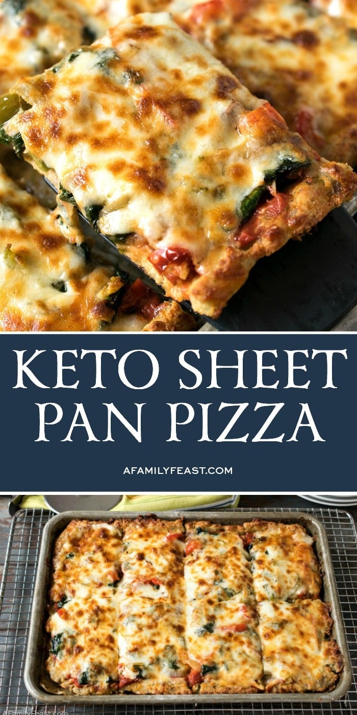 Keto Sheet Pan Pizza - A Family Feast