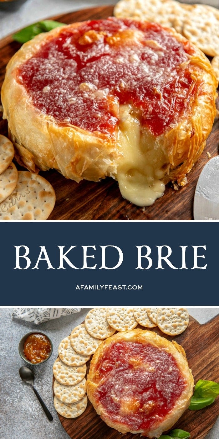 Baked Brie with Phyllo Dough and Jam 