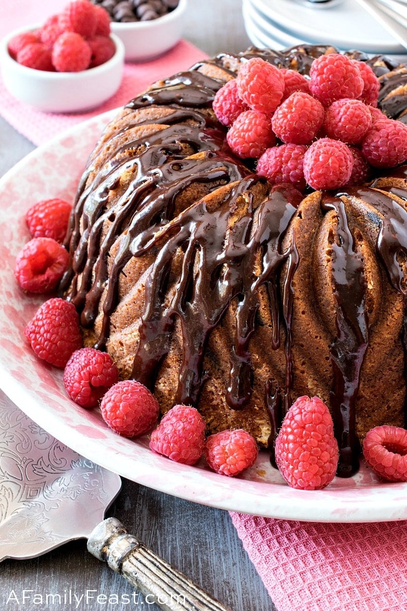 Chocolate Raspberry Bundt Cake