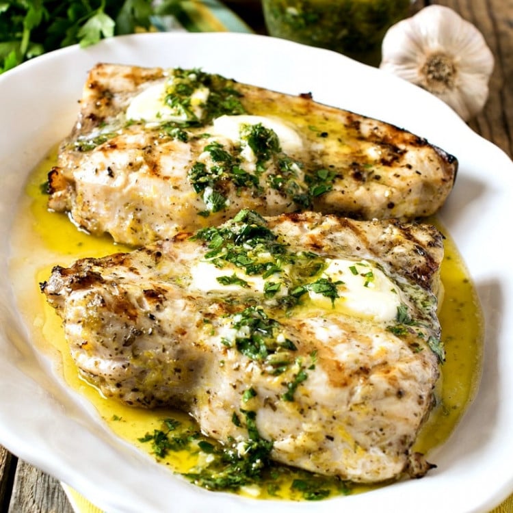 Grilled Swordfish Salmoriglio