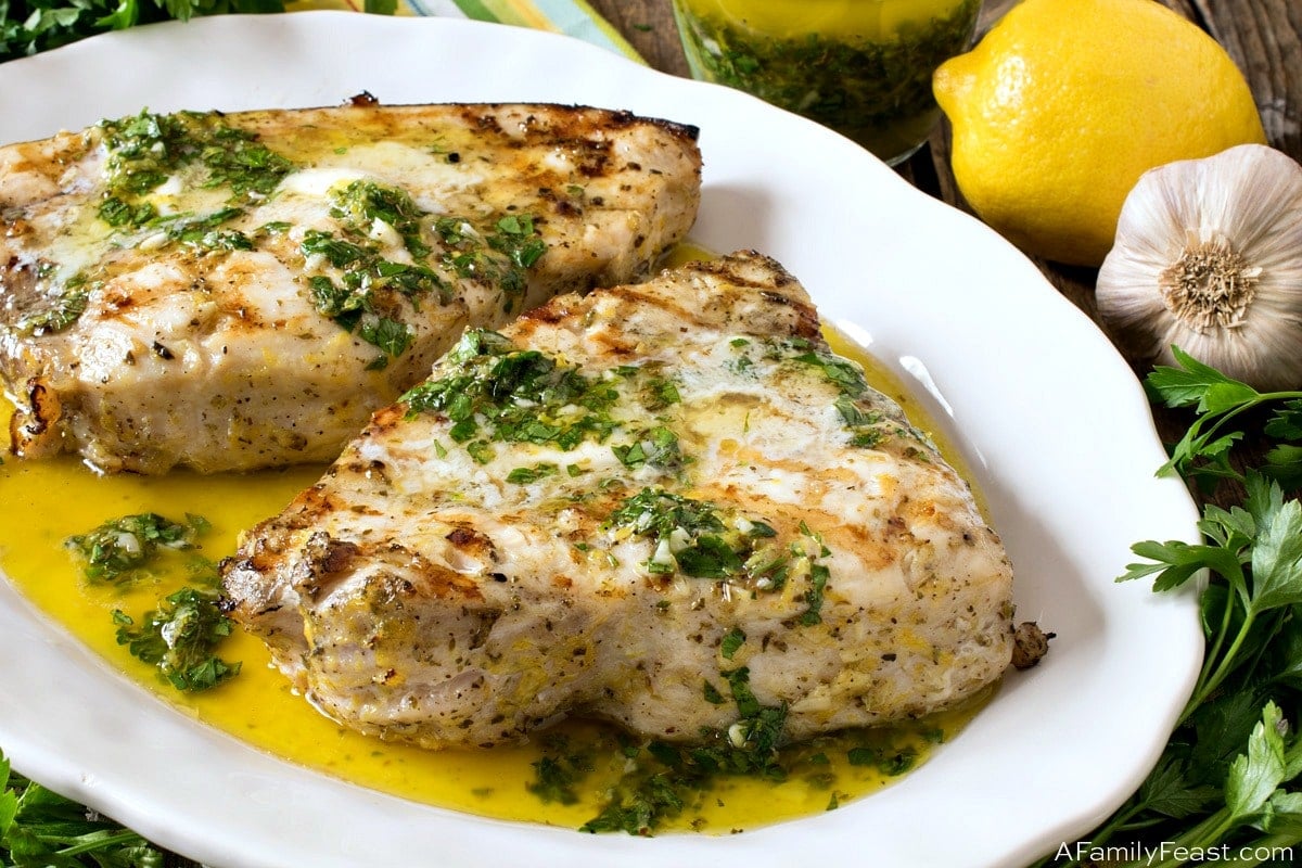 Grilled Swordfish Salmoriglio 