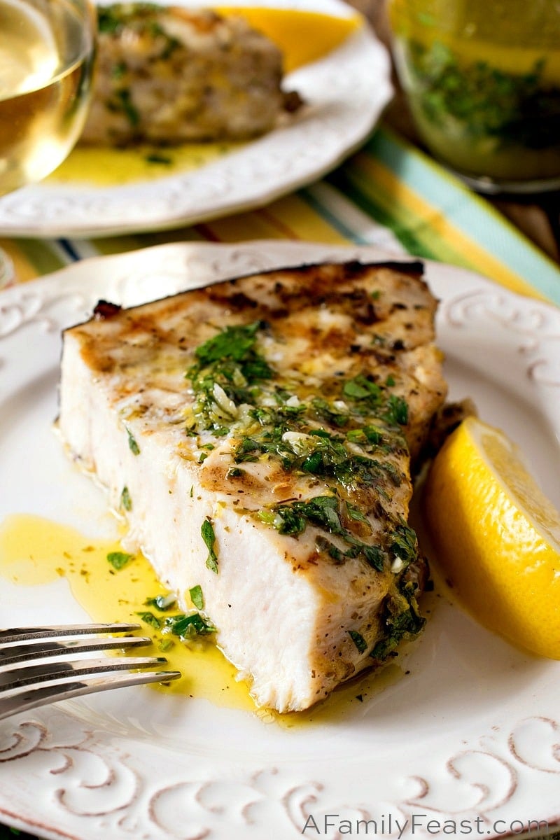 Grilled Swordfish Salmoriglio