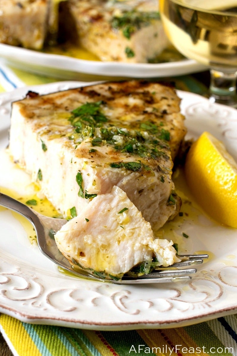 Grilled Swordfish Salmoriglio 