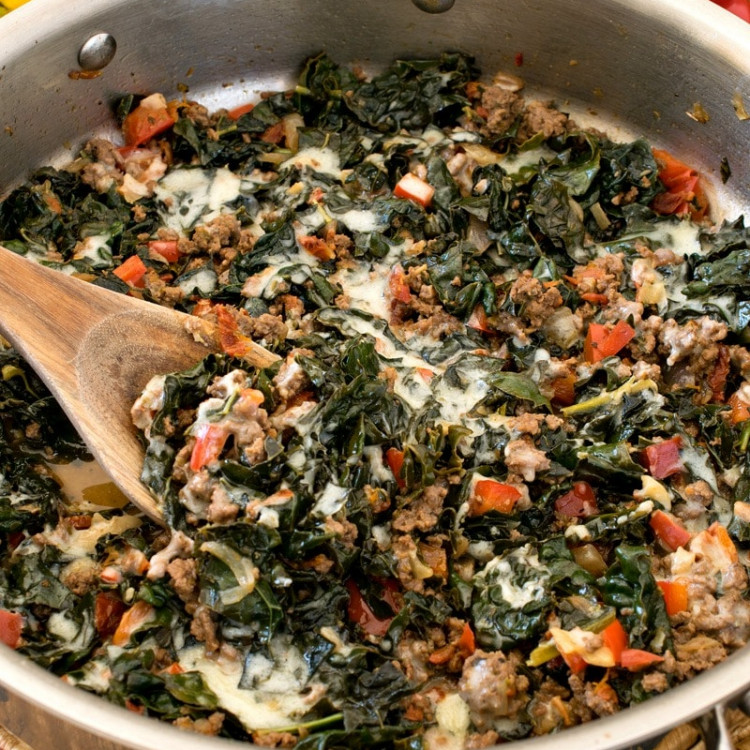 Keto Beef and Kale Skillet
