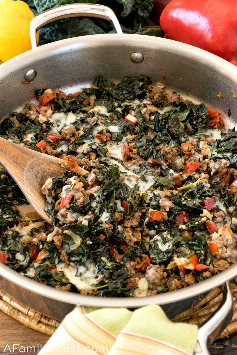 Keto Beef and Kale Skillet